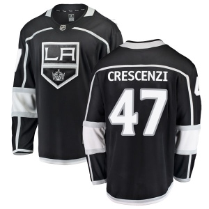 Youth Andrew Crescenzi Los Angeles Kings Breakaway Home Jersey - Black