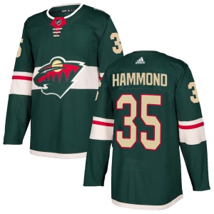 Youth Andrew Hammond Minnesota Wild Authentic Home Jersey - Green