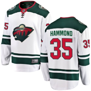 Youth Andrew Hammond Minnesota Wild Breakaway Away Jersey - White