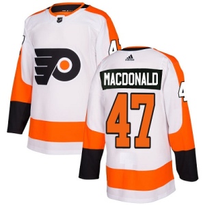 Youth Andrew MacDonald Philadelphia Flyers Authentic Away Jersey - White