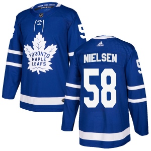 Youth Andrew Nielsen Toronto Maple Leafs Authentic Home Jersey - Blue