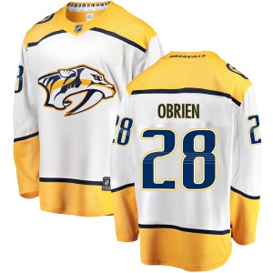 Youth Andrew Obrien Nashville Predators Breakaway Away Jersey - White