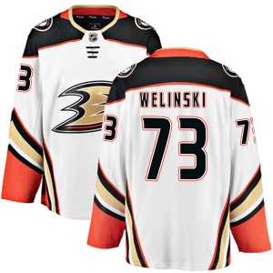 Youth Andy Welinski Anaheim Ducks Authentic Away Jersey - White