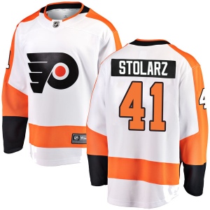 Youth Anthony Stolarz Philadelphia Flyers Breakaway Away Jersey - White