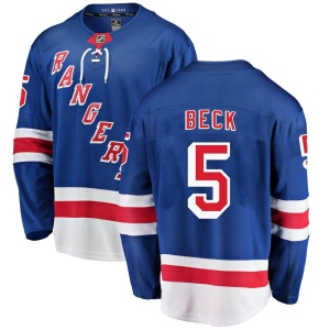 Youth Barry Beck New York Rangers Breakaway Home Jersey - Blue