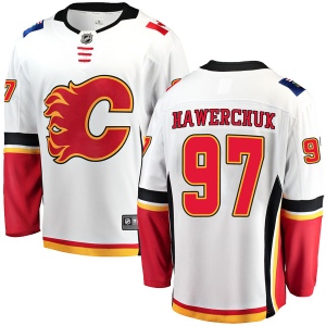 Youth Ben Hawerchuk Calgary Flames Breakaway Away Jersey - White