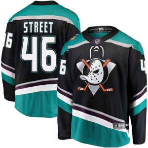 Youth Ben Street Anaheim Ducks Breakaway Alternate Jersey - Black