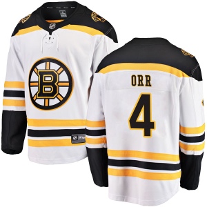 Youth Bobby Orr Boston Bruins Breakaway Away Jersey - White