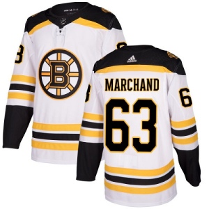 Youth Brad Marchand Boston Bruins Authentic Away Jersey - White