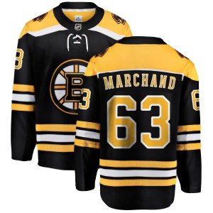 Youth Brad Marchand Boston Bruins Home Breakaway Jersey - Black