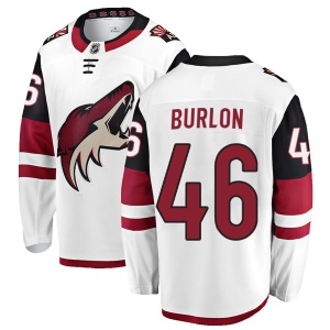 Youth Brandon Burlon Arizona Coyotes Authentic Away Jersey - White