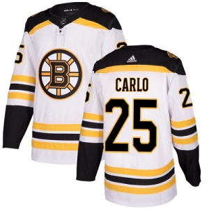 Youth Brandon Carlo Boston Bruins Authentic Away Jersey - White