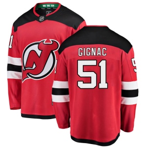 Youth Brandon Gignac New Jersey Devils Breakaway Home Jersey - Red