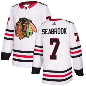 Youth Brent Seabrook Chicago Blackhawks Authentic Away Jersey - White