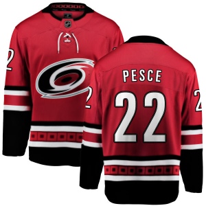 Youth Brett Pesce Carolina Hurricanes Home Breakaway Jersey - Red