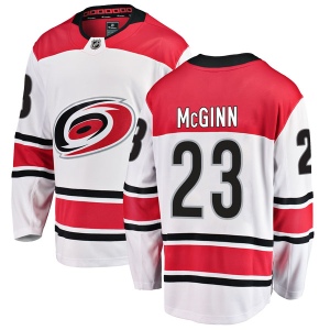 Youth Brock Mcginn Carolina Hurricanes Breakaway Away Jersey - White