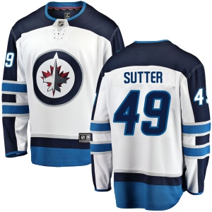 Youth Brody Sutter Winnipeg Jets Breakaway Away Jersey - White