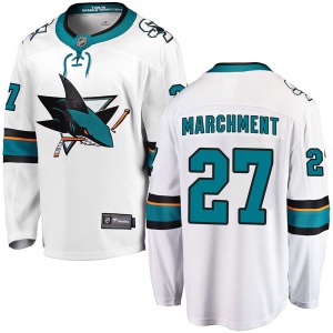 Youth Bryan Marchment San Jose Sharks Breakaway Away Jersey - White