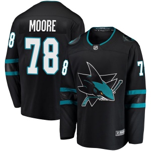 Youth Bryan Moore San Jose Sharks Breakaway Alternate Jersey - Black