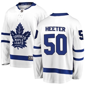 Youth Cal Heeter Toronto Maple Leafs Breakaway Away Jersey - White