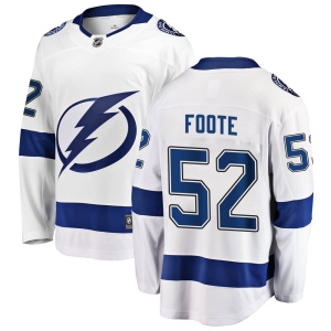 Youth Callan Foote Tampa Bay Lightning Breakaway Away Jersey - White