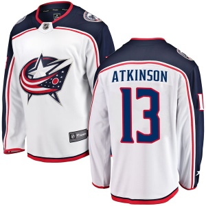 Youth Cam Atkinson Columbus Blue Jackets Breakaway Away Jersey - White