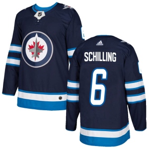 Youth Cameron Schilling Winnipeg Jets Authentic Home Jersey - Navy