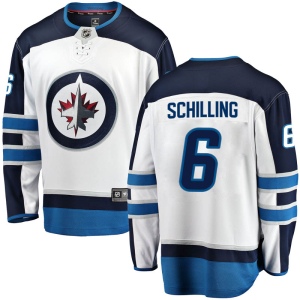 Youth Cameron Schilling Winnipeg Jets Breakaway Away Jersey - White