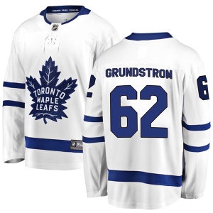 Youth Carl Grundstrom Toronto Maple Leafs Breakaway Away Jersey - White