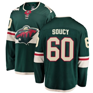 Youth Carson Soucy Minnesota Wild Breakaway Home Jersey - Green