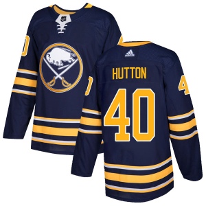 Youth Carter Hutton Buffalo Sabres Authentic Home Jersey - Navy