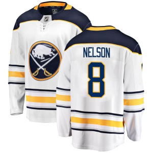 Youth Casey Nelson Buffalo Sabres Breakaway Away Jersey - White