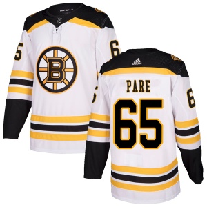 Youth Cedric Pare Boston Bruins Authentic Away Jersey - White