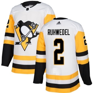 Youth Chad Ruhwedel Pittsburgh Penguins Authentic Away Jersey - White