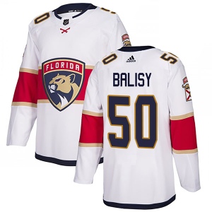 Youth Chase Balisy Florida Panthers Authentic Away Jersey - White