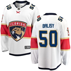 Youth Chase Balisy Florida Panthers Breakaway Away Jersey - White