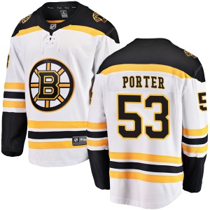 Youth Chris Porter Boston Bruins Breakaway Away Jersey - White