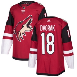 Youth Christian Dvorak Arizona Coyotes Authentic Burgundy Home Jersey - Red