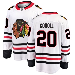 Youth Cliff Koroll Chicago Blackhawks Breakaway Away Jersey - White