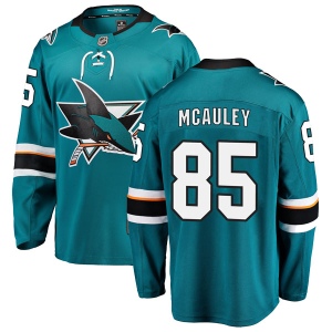 Youth Colby McAuley San Jose Sharks Breakaway Home Jersey - Teal