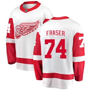 Youth Cole Fraser Detroit Red Wings Breakaway Away Jersey - White