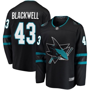 Youth Colin Blackwell San Jose Sharks Breakaway Alternate Jersey - Black