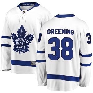 Youth Colin Greening Toronto Maple Leafs Breakaway Away Jersey - White