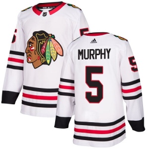 Youth Connor Murphy Chicago Blackhawks Authentic Away Jersey - White