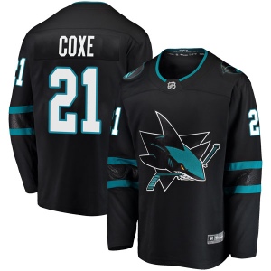 Youth Craig Coxe San Jose Sharks Breakaway Alternate Jersey - Black