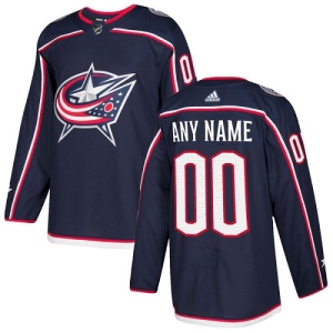 Youth Custom Columbus Blue Jackets Authentic Home Jersey - Navy Blue