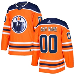 Youth Custom Edmonton Oilers Authentic Home Jersey - Orange