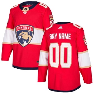 Youth Custom Florida Panthers Authentic Home Jersey - Red