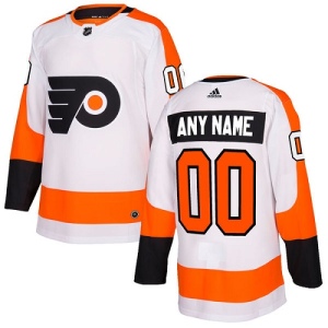 Youth Custom Philadelphia Flyers Authentic Away Jersey - White