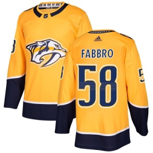 Youth Dante Fabbro Nashville Predators Authentic Home Jersey - Gold